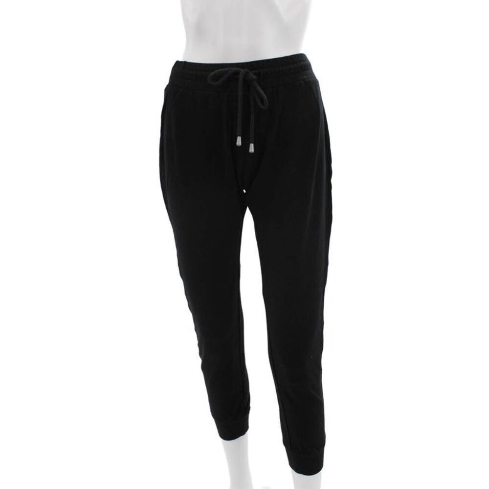 Kimberly Taylor Unisex Jogger Sweatpants Black Drawstring Cotton Size S